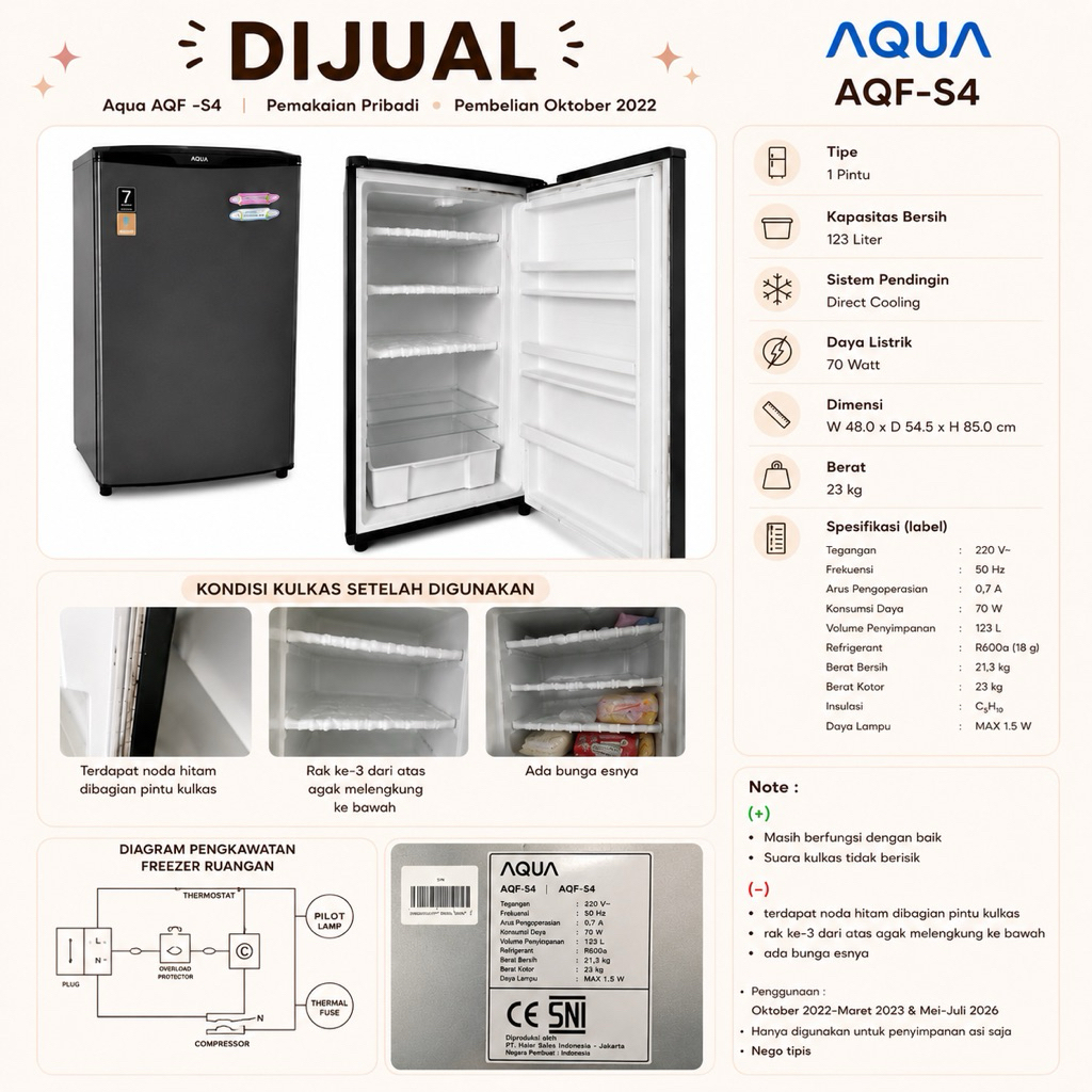 PRELOVED Kulkas Freezer ASI