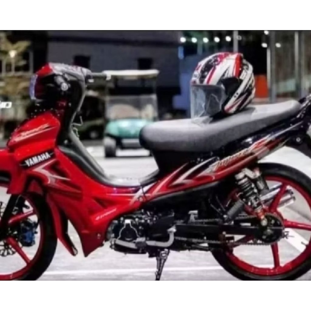 STRIPING STICKER JUPITER Z 2006 MERAH HITAM STICKER JUPITER 2006 BERKUALITAS