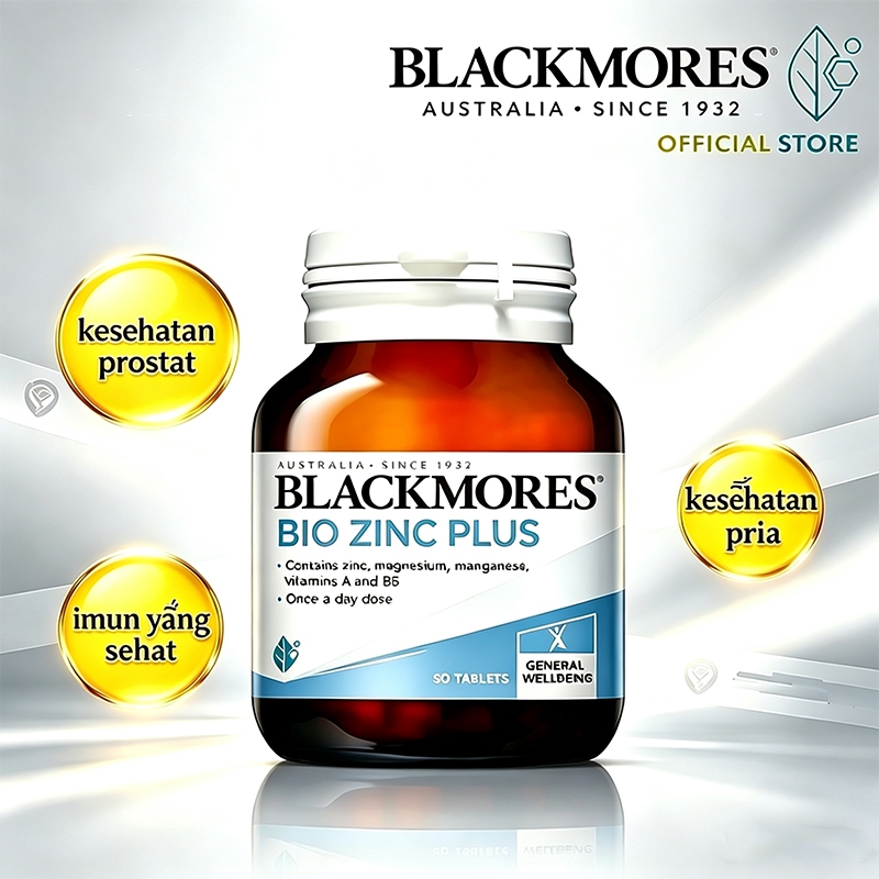 Suplemen Zinc untuk Kesehatan Prostat dan Imun Pria Blackmores Bio Zinc Plus 90 Tablet