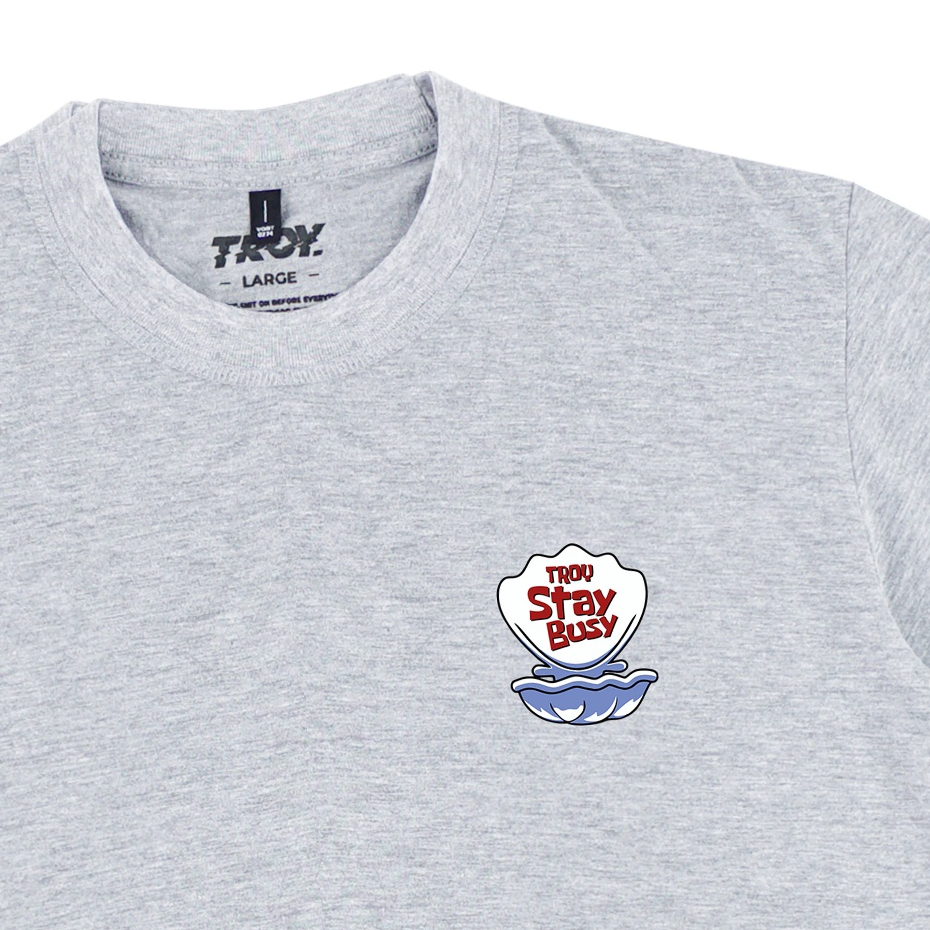 Troy Company T-shirt Grey Misty Krusty Sign - Kaos Pria Lengan Pendek Abu Misty MTD 3660