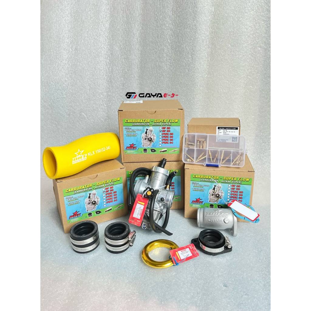 PAKET KARBU PE SF 24/26/28 DAN 30 SF ( INTAKE + VELOCITY BANANA BRT KLX 150 DTRACKER )