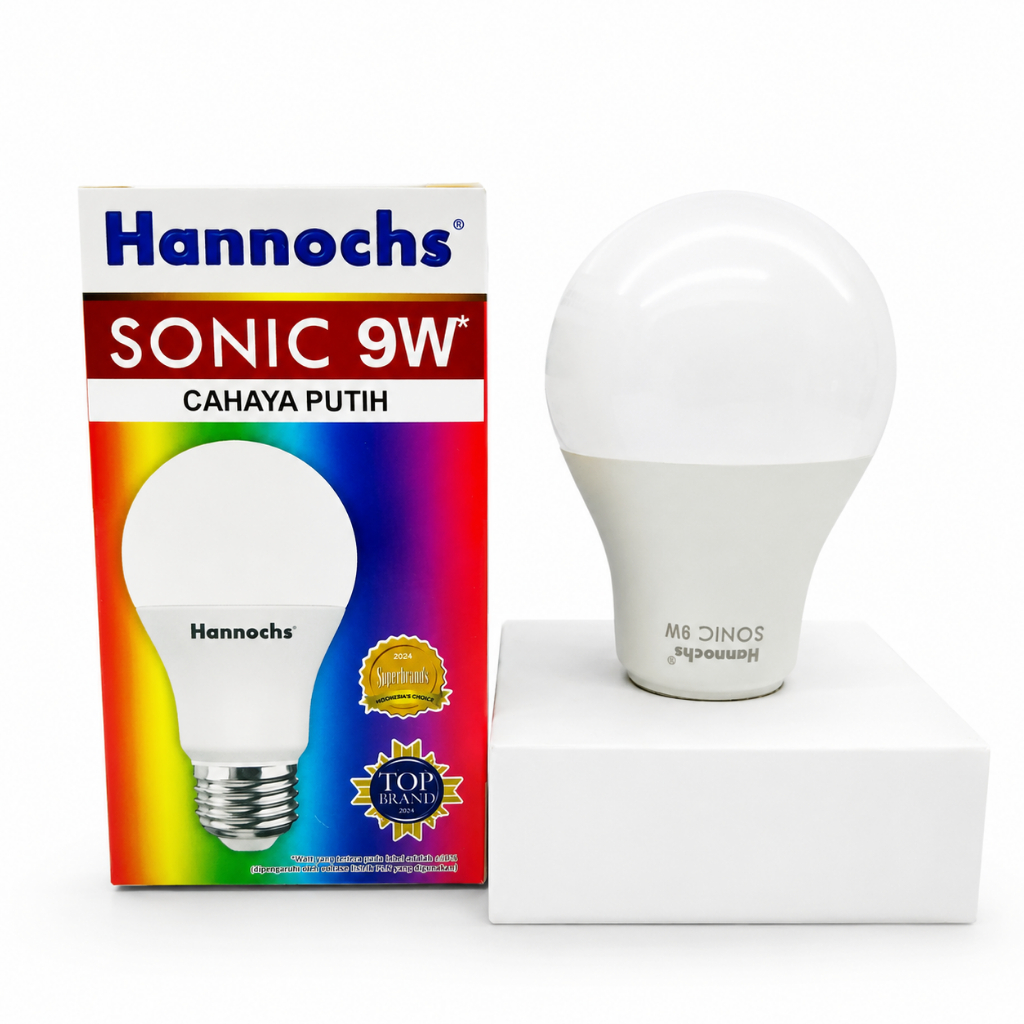 Bola Lampu Led 9 Watt Putih Hannochs Sonic