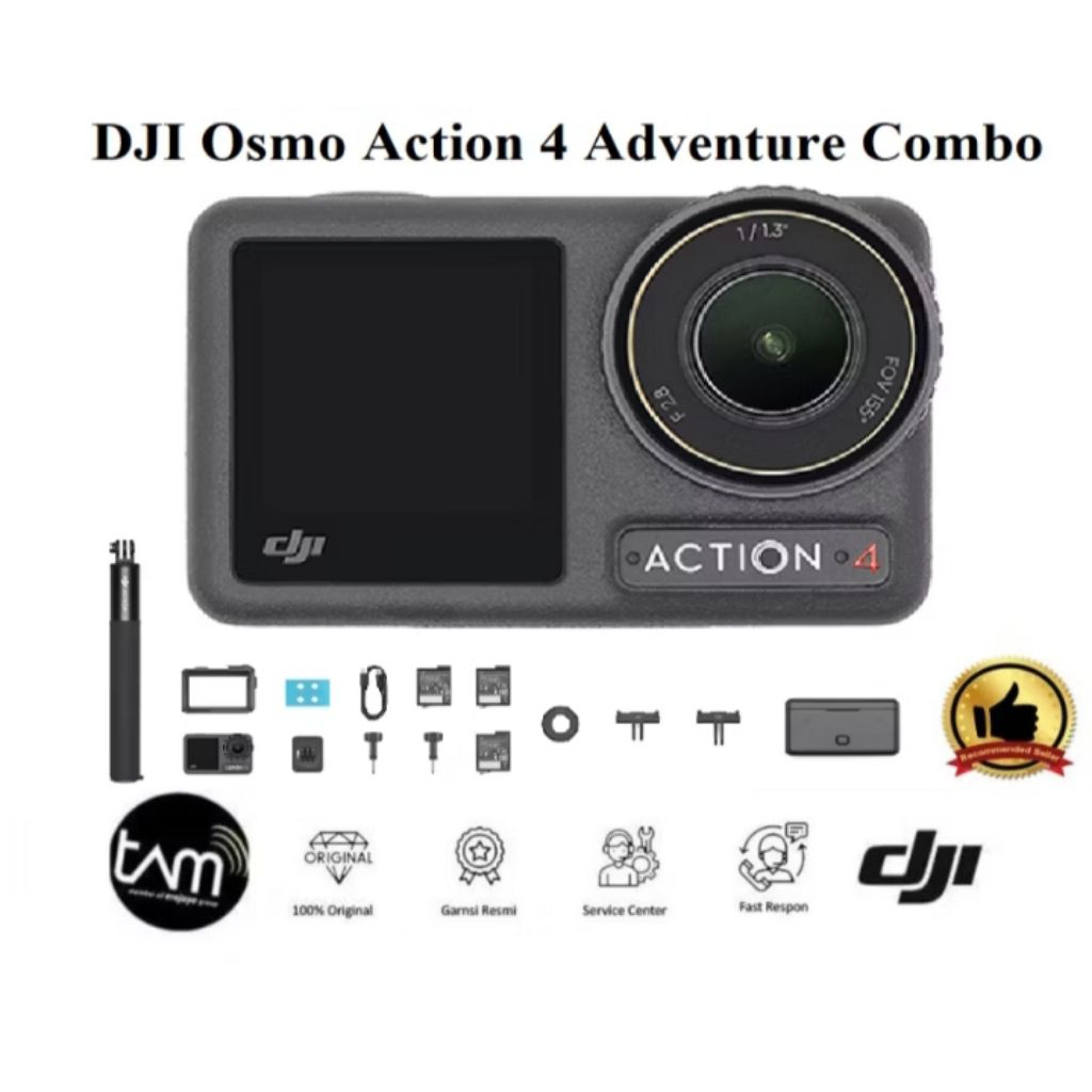 DJI Osmo Action 4 Adventure Combo Garansi TAM - DJI Osmo Action 4 Adventure Combo Garansi TAM Origin