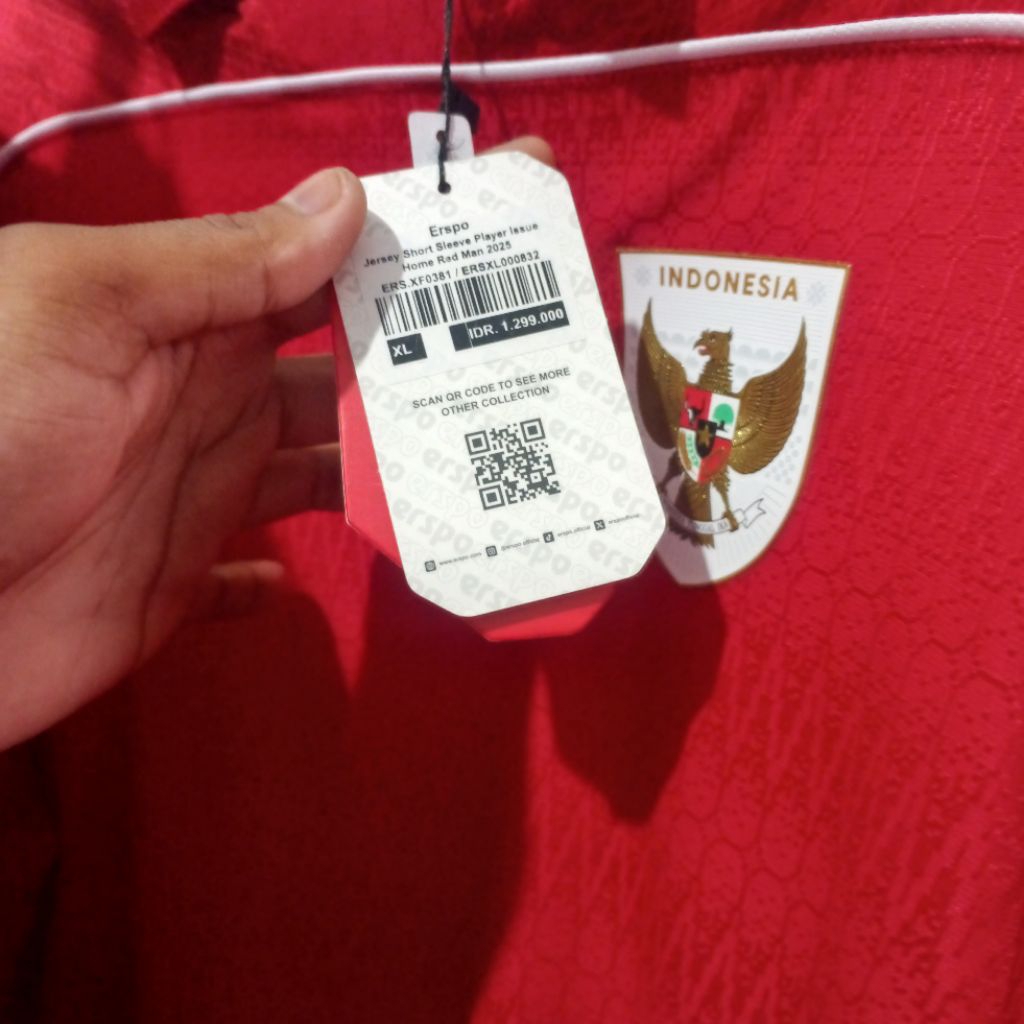 jersey timnas pi size XL