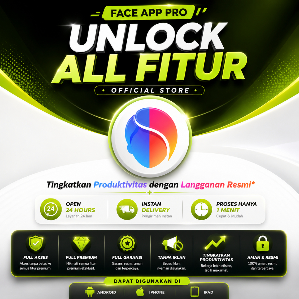 FaceApp Pro Premium Original Full Fitur | iOS & Android | Proses Cepat Bergaransi