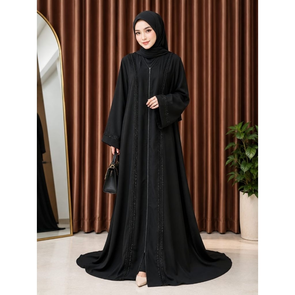 ABAYA ALENA ABAYA HITAM KHAS SAUDY