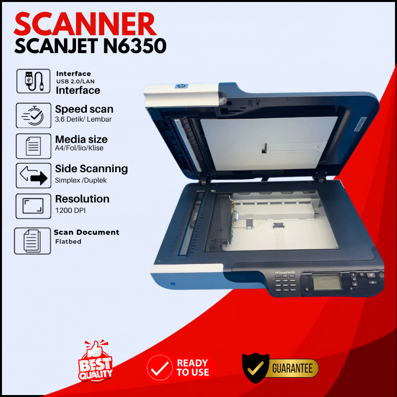 SCANNER F4 HP SCANJET N6350 BISA SCAN F4 lewat Adf  Platbed dan klise  LIKE NEW
