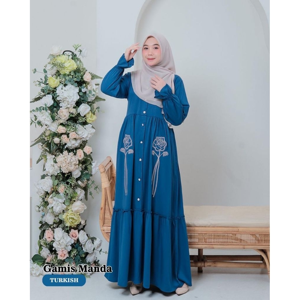 Gamis Manda Original Halis Twill Premium