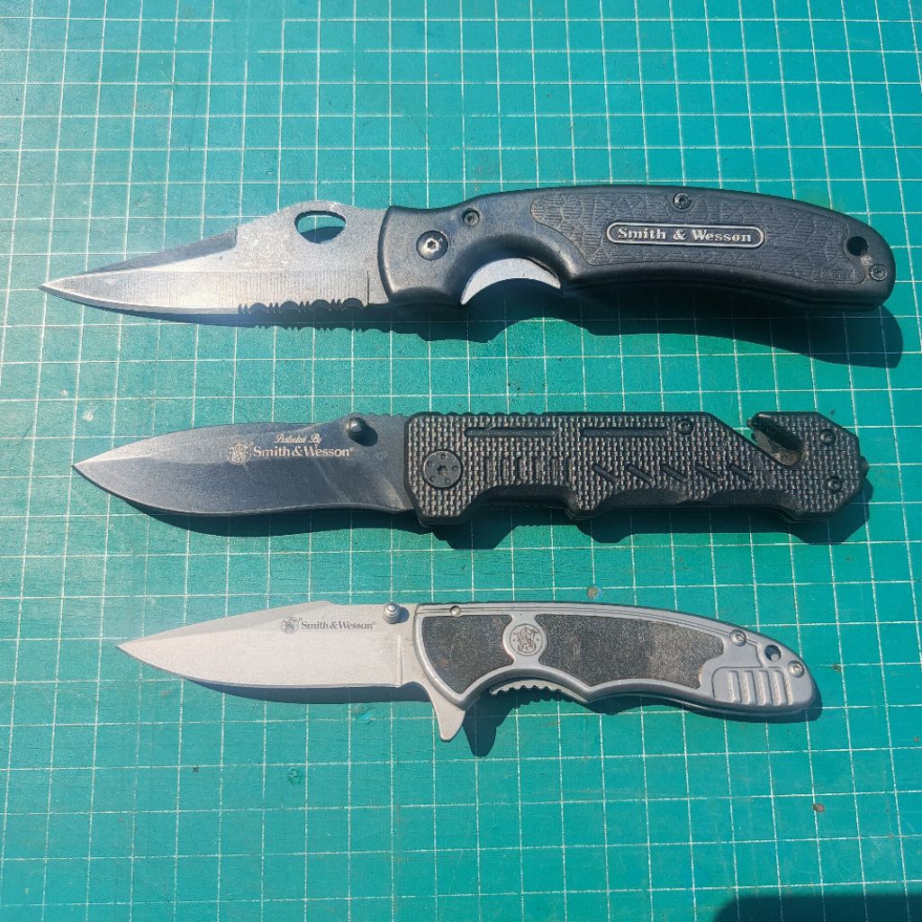 SMITH & WESSON Cuttin Horse Tactical Pisau Lipat taktis S&W Smith&Wesson hammer forged surgical harp