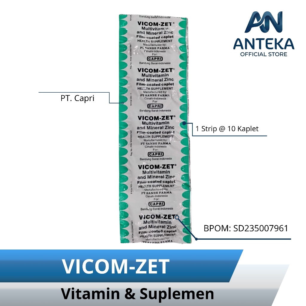 Vicom Zet 10 Kaplet Per Strip
