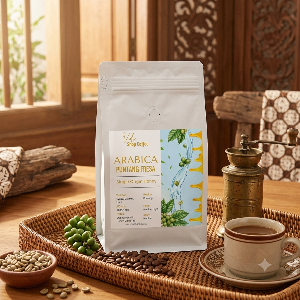 Kopi Arabika Single Origin Honey Puntang/Beans Coffe 150 Gram