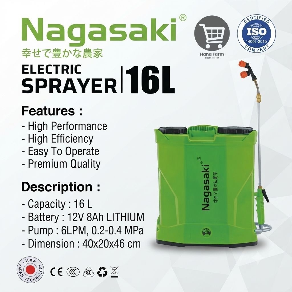 Tangki Semprot Elektrik Nagasaki 16 L