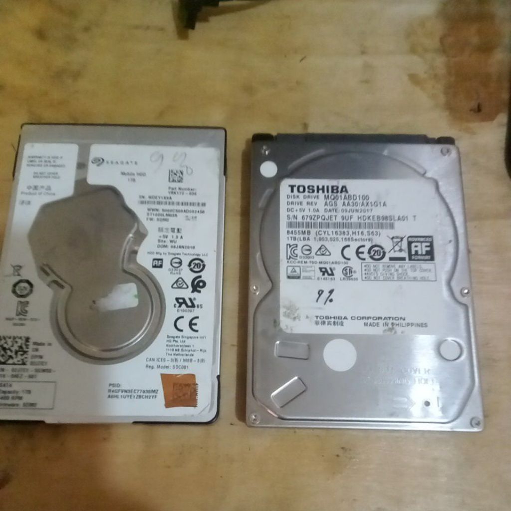 Hardisk 1 tera minus9persen