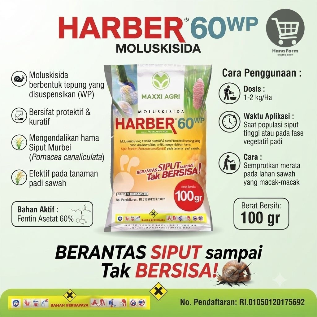 Moluskisida HARBER 60WP 100 gr