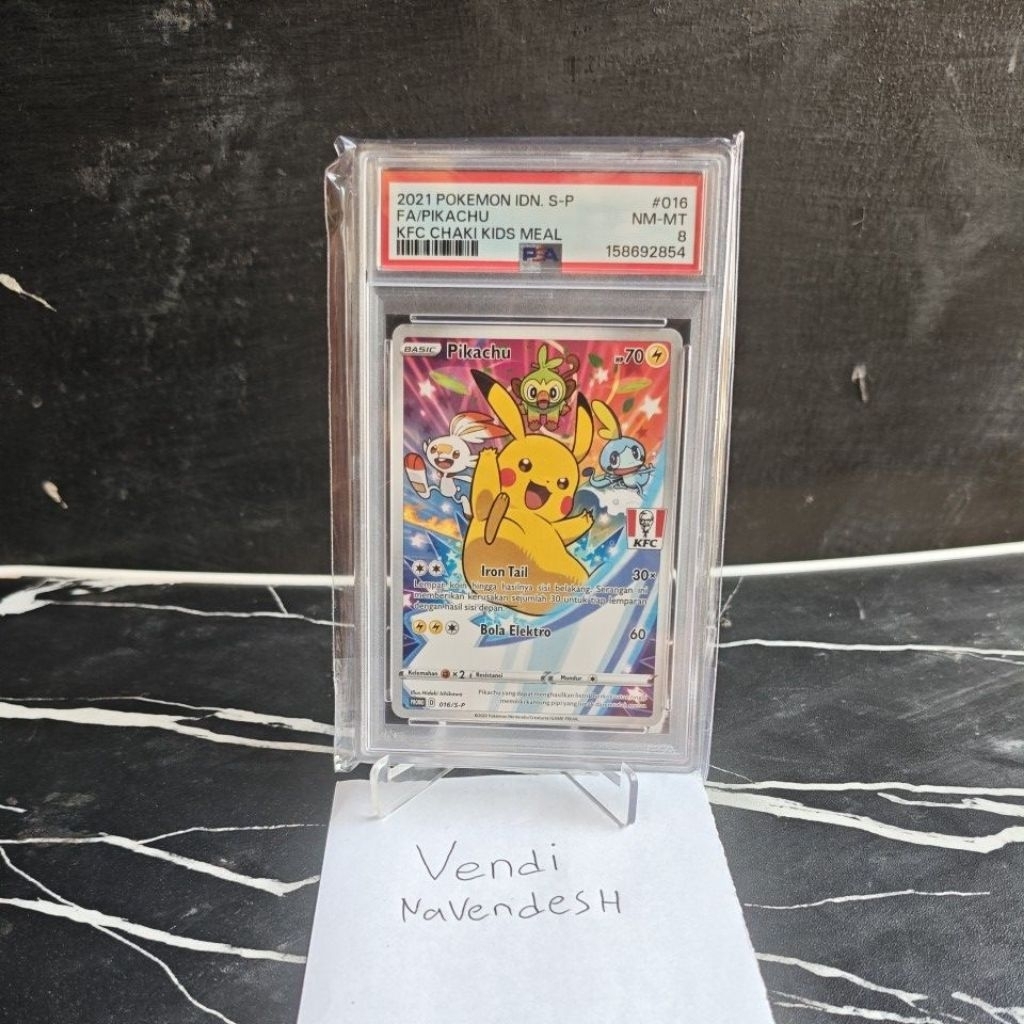 Pikachu KFC PSA 8 / Slab pikachu Promo kfc