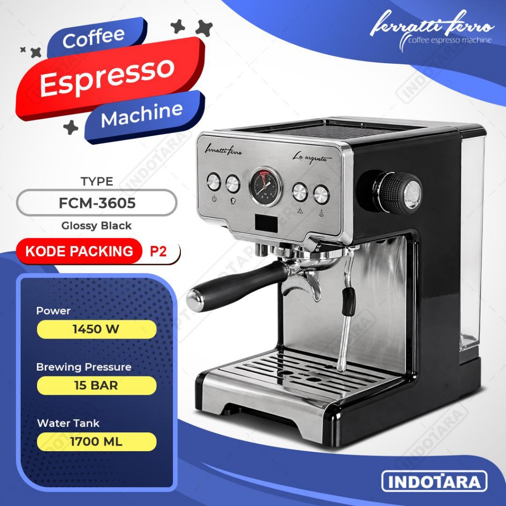 Ferratti Ferro Espresso Machine FCM3605 La Argenta