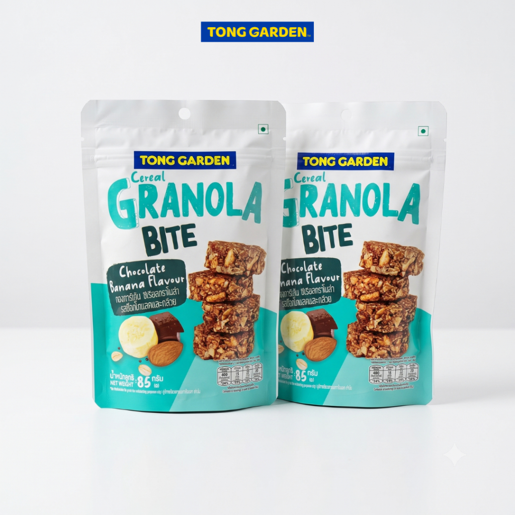 2 PCS - Tong Garden Granola Bite Choco Banana - Granola Coklat Pisang 85 g