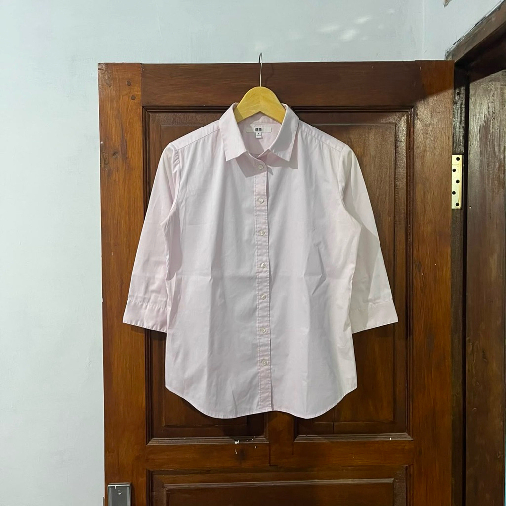 [S-M] Uniqlo Pink Shirt - P(65)xLD(48)