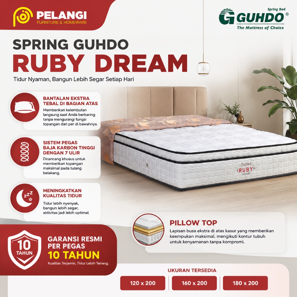 Springbed Guhdo Ruby Dream | Matras Springbed Premium