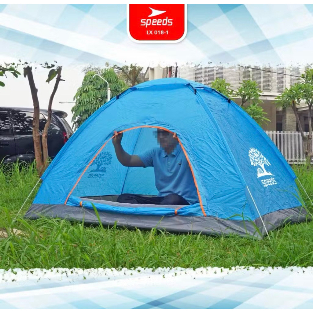 Dapplo | Tenda Camping Biru Tenda Otomatis Outdoor & Indoor Tenda Gunung tenda camping speed anti ai