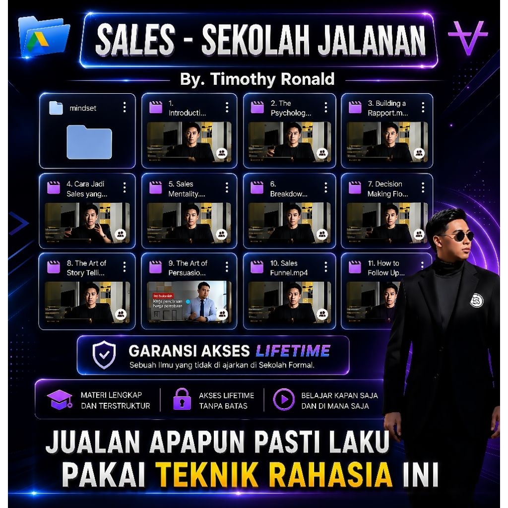 kelas sales jalanan Timothy Ronald - jualan apa aja pasti laku