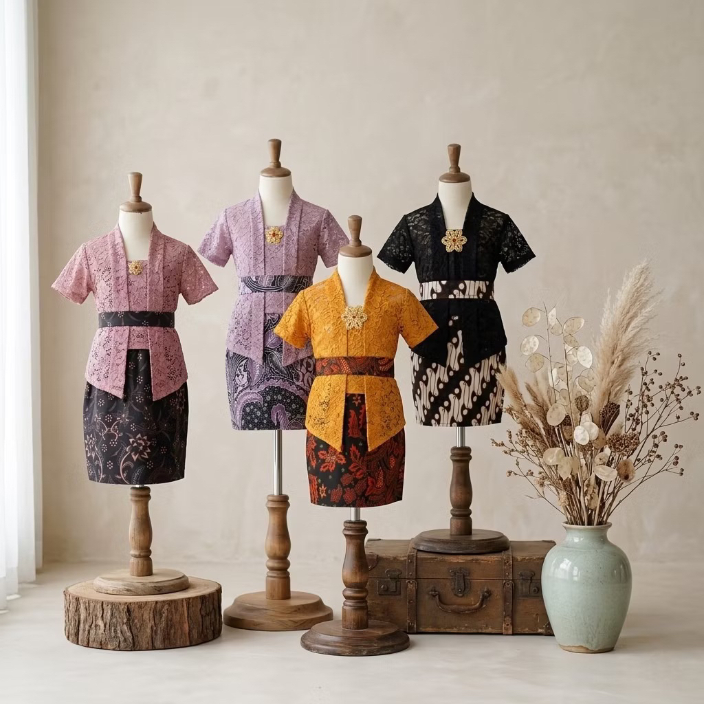 Kebaya Anak Perempuan Burkat | SETELAN UMUR 17 TAHUN | Baju Adat Bali Anak | Baju Pesta Anak