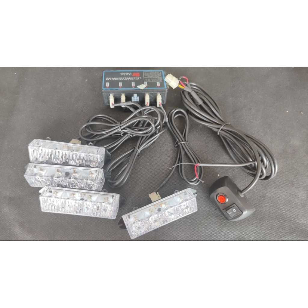 LAMPU STROBO FEDERAL SIGNAL 4DH / STROBO GRILL / STROBO LED 4 TITIK GRILL / STROBO FEDSIG / STROBO B