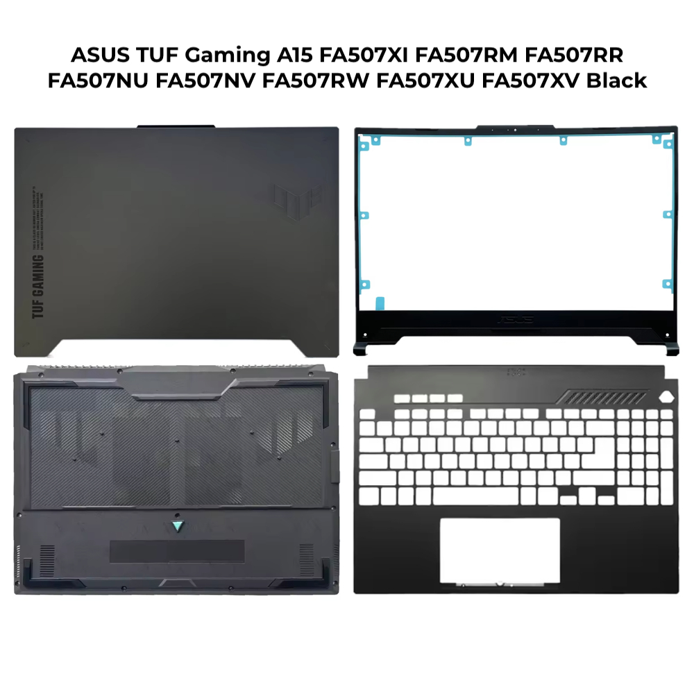 Casing ASUS TUF Gaming A15 FA507XI FA507RM FA507RR FA507NU FA507NV FA507RW FA507XU FA507XV Black LCD