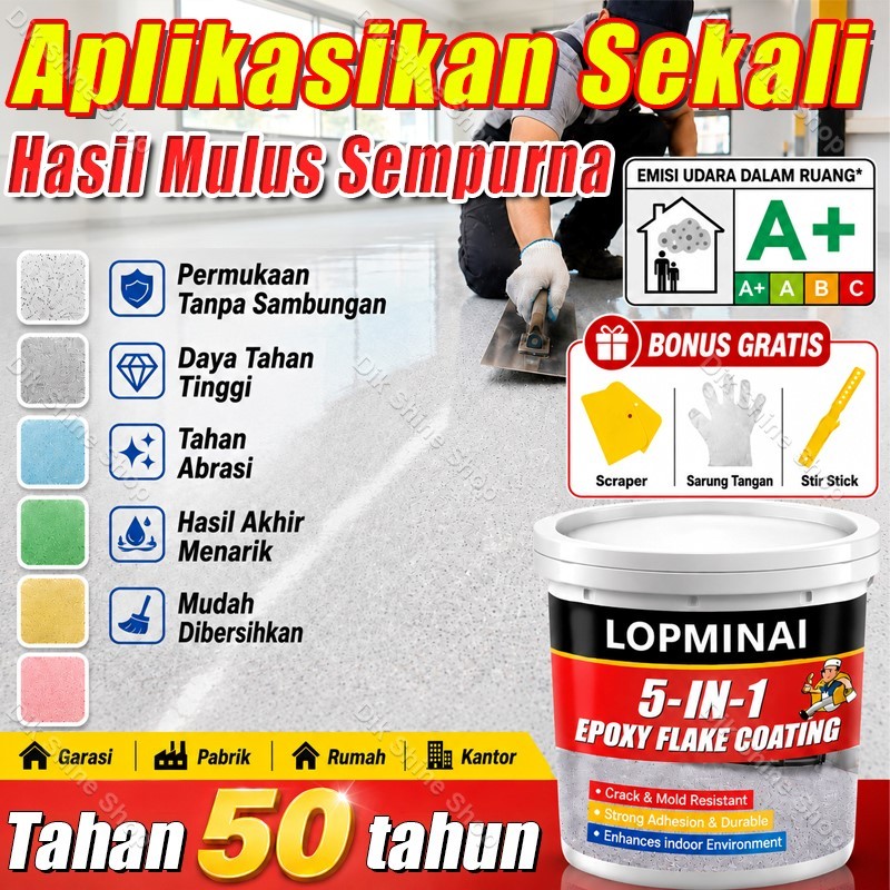 Cat epoxy lantai  Cat lantai kamar mandi Cat tekstur pasir Anti tekanan tahan aus