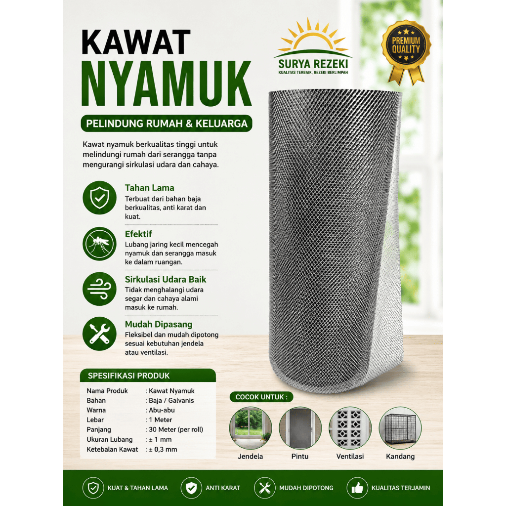 kawat ram baja / kawat ram nyamuk