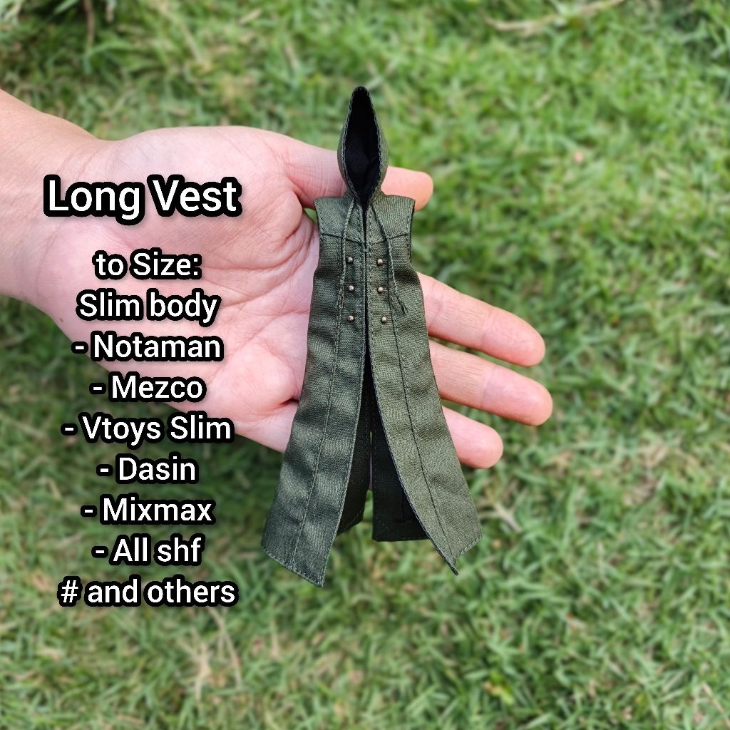 kitbash 1/12 Long Vest LV-03 (Army Color)