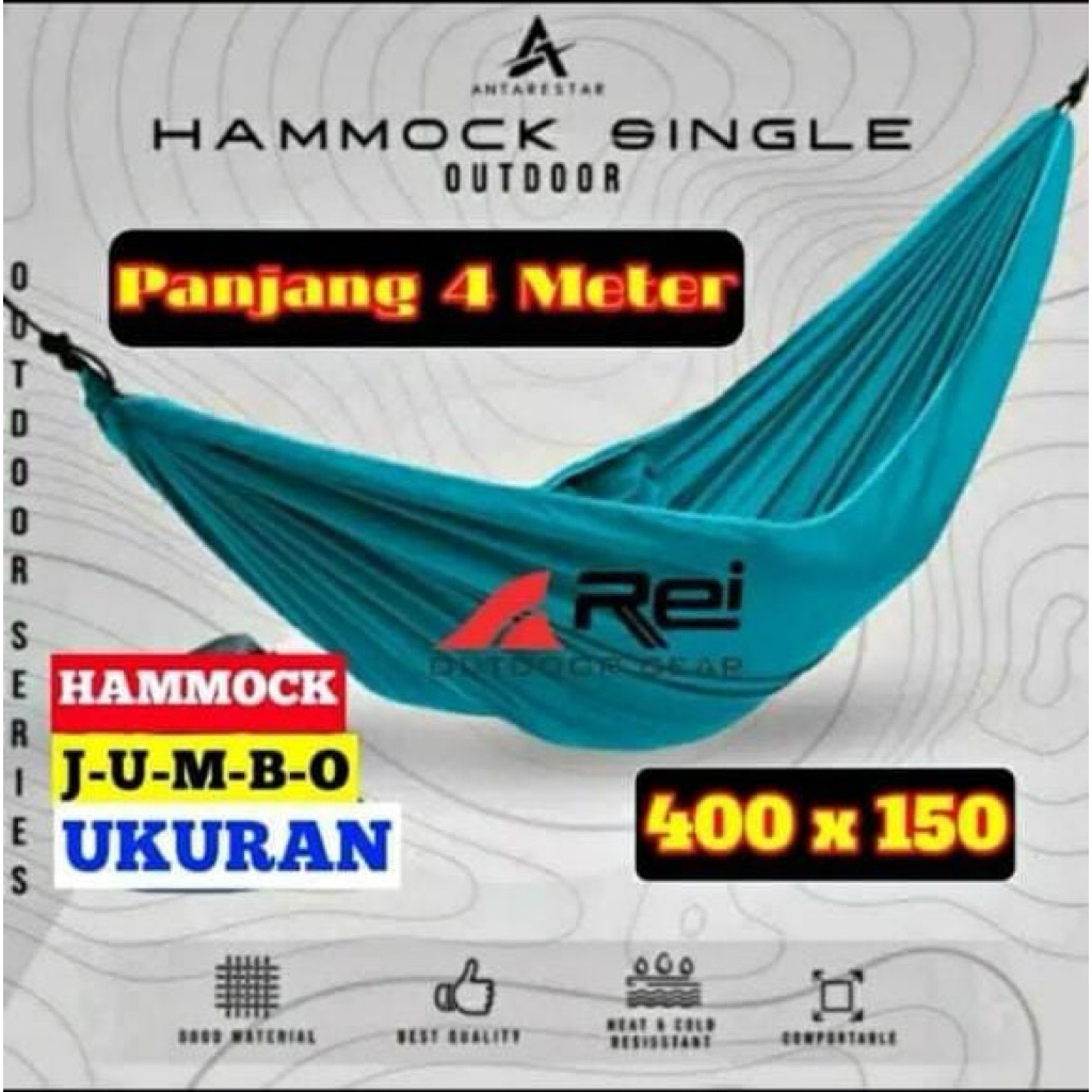 AYUNAN JUMBO { Hammock ukuran 400 x 150 } original. bisa untuk 6 orang. Arei. makassar. outdoor