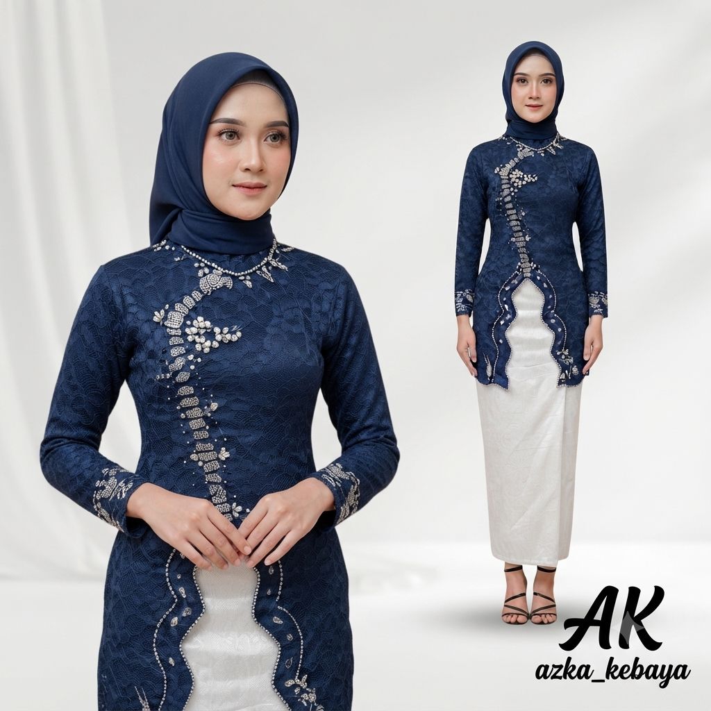 {NR2322} Setelan Kebaya Laura (Kebaya+Rok Span Songket) Setelan Kebaya Wisuda / Setelan Kebaya Broka