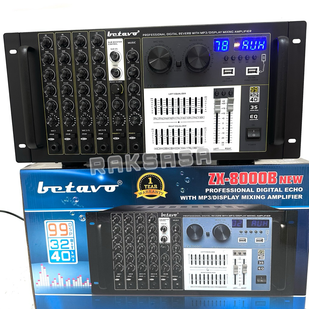 AMPLIFIER BETAVO ZX 8000 B Zx8000 b ZX 8000B / ZX8000B PROFESIONAL BLUETOOTH