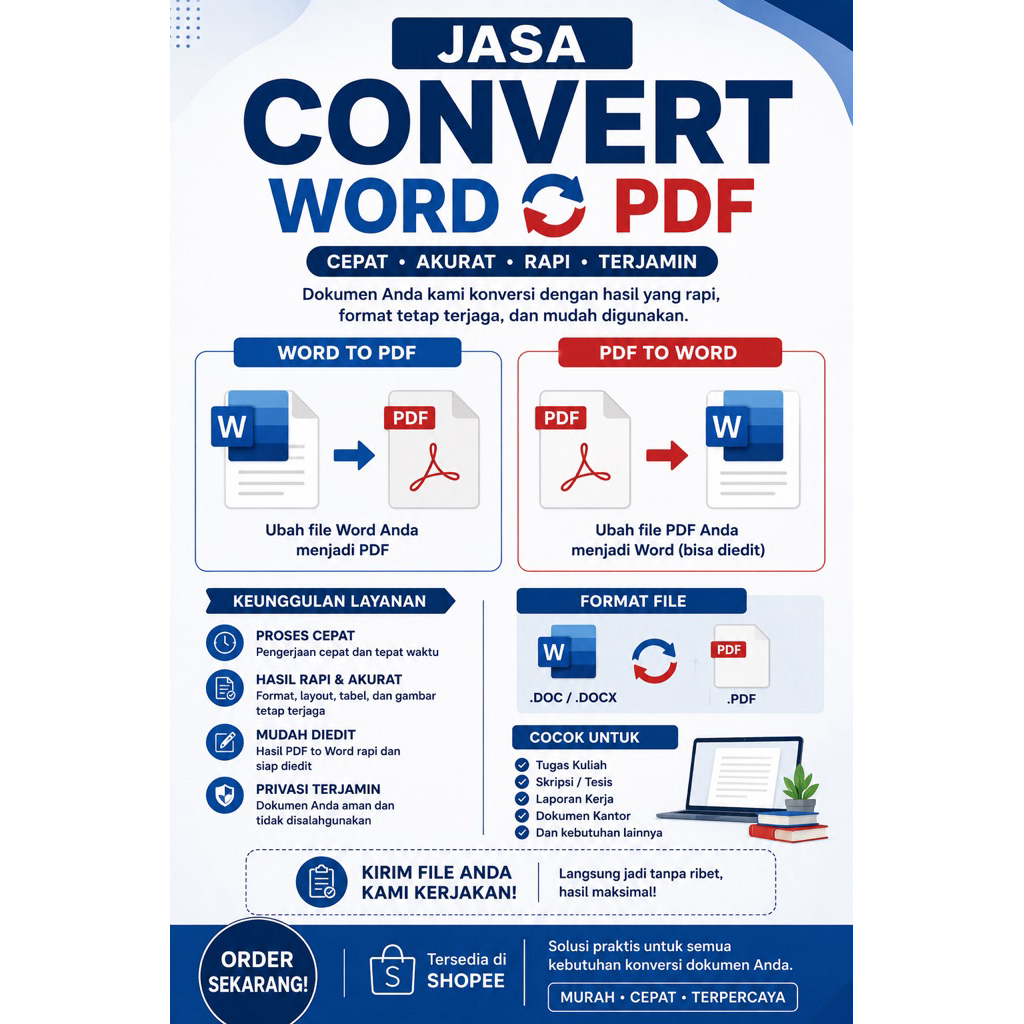 JASA CONVERT PDF TO WORD | JASA CONVERT WORD TO PDF TERMURAH