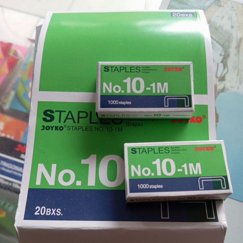 Isi staples Kecil joyko ukuran No. 10 per pak (isi 12)