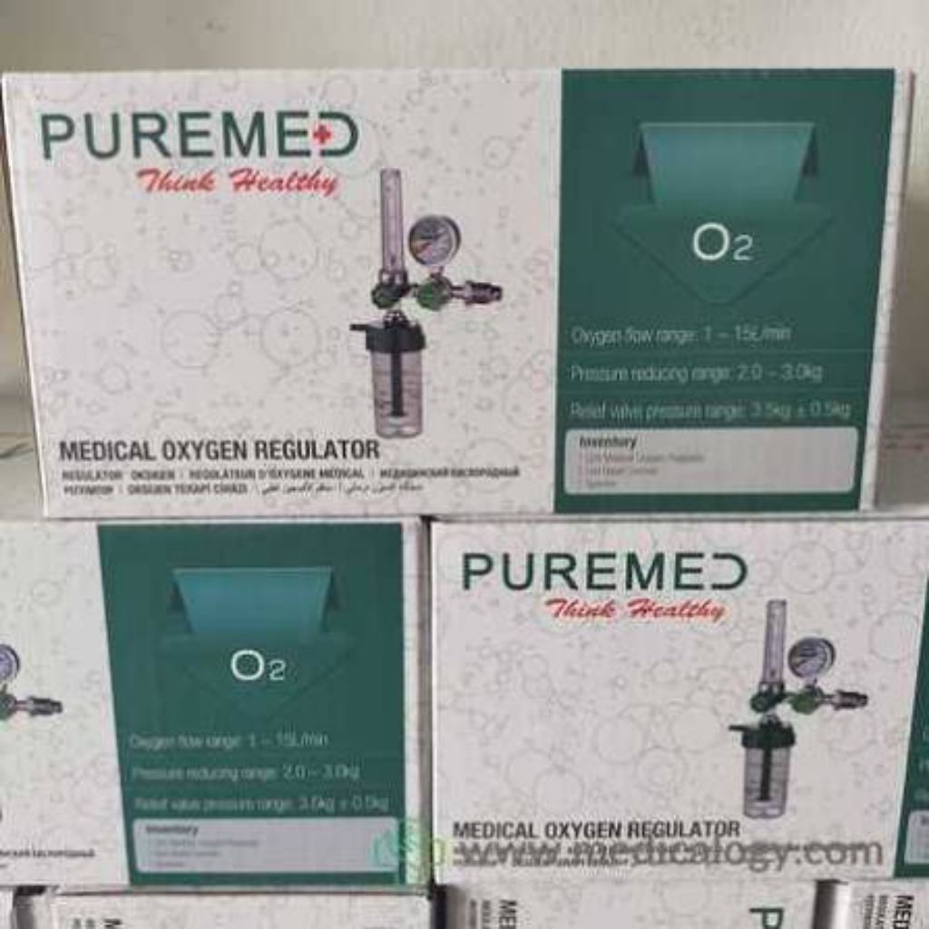 Puremed Regulator Oksigen/Regulator Medis/Regulator Tabung/Regulator Oxygen/Meteran Oxygen/Oxygen Me