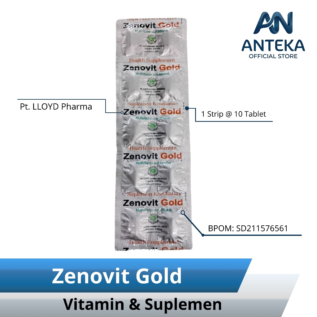 Zenovit Gold 10 Tablet Per Strip - Multivitamin - Vitamin