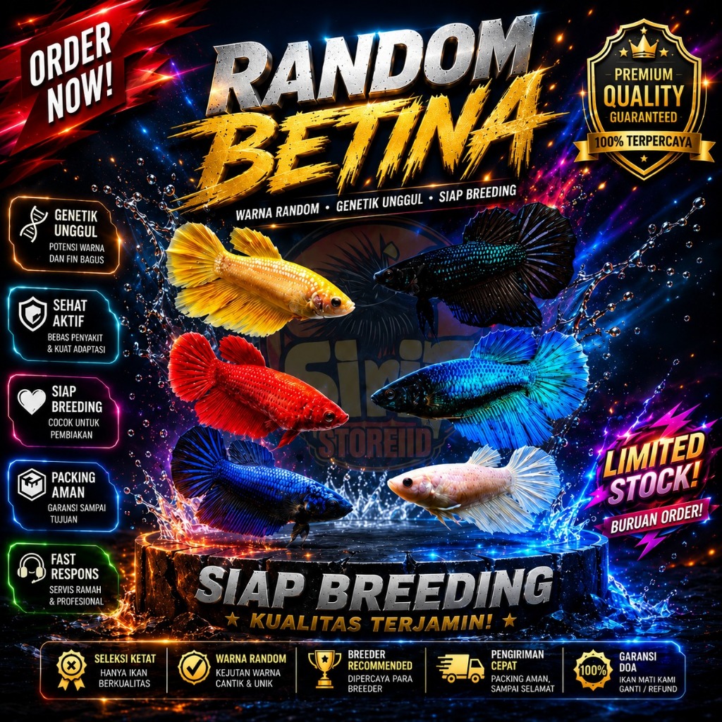 Random Betina Cupang Siap Breeding