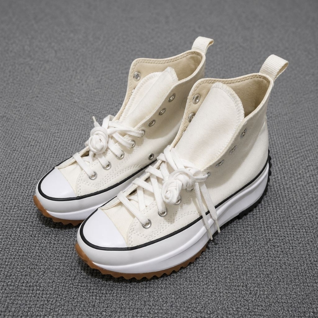 sepatu Converse wanita run star hike high white Nos 166799c