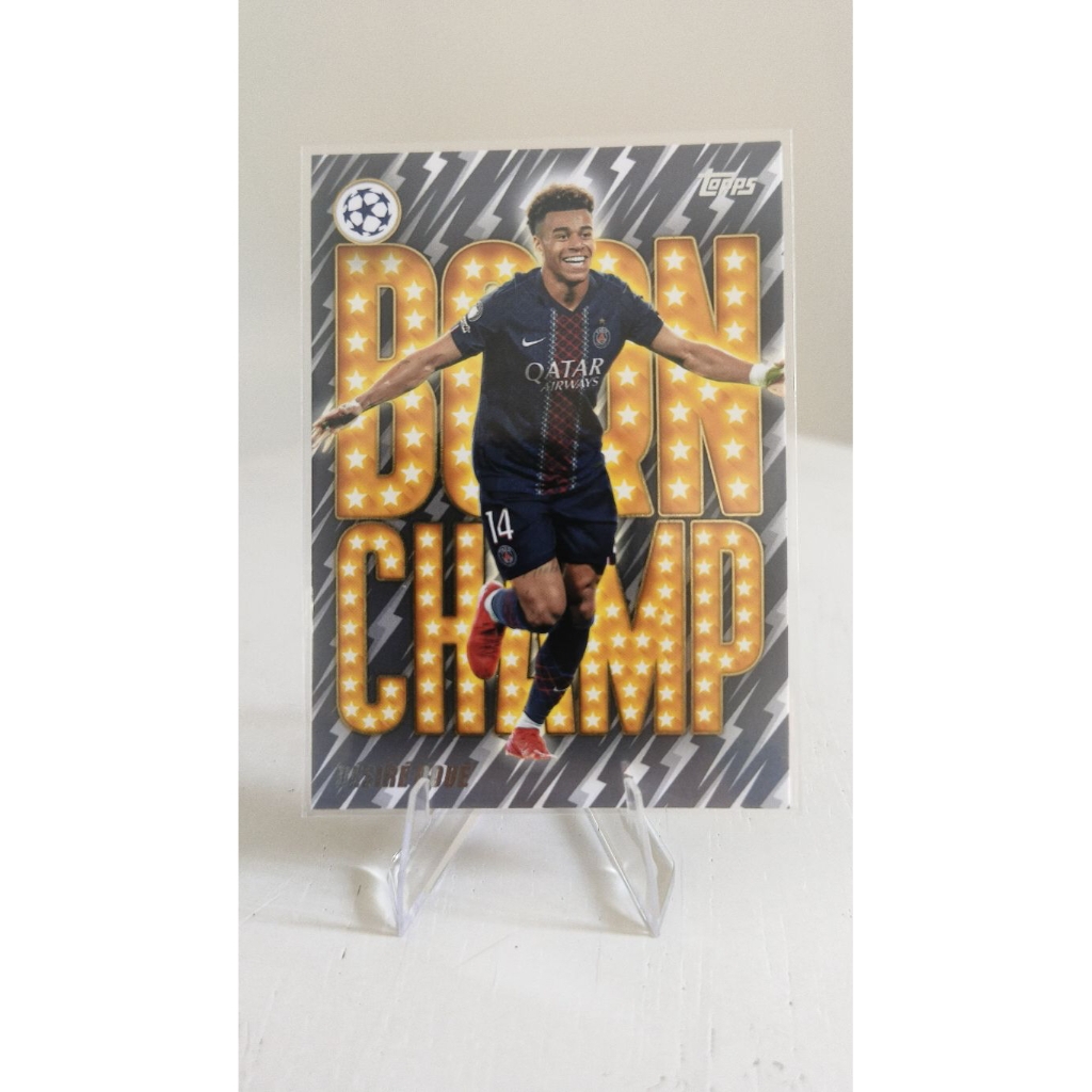 Kartu Bola Desire Doue PSG Topps Born Champ