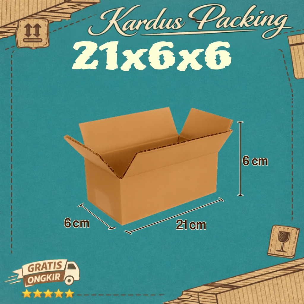 Kardus Polos UK 21x6x6 Karton Box Polos Kardus Packing Dus Kecil Dus Besar Karton Box Packing