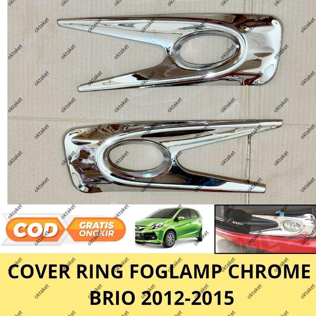 Cover Ring Foglamp Brio Lama Old 2012 2013 2014 2015 Chrome