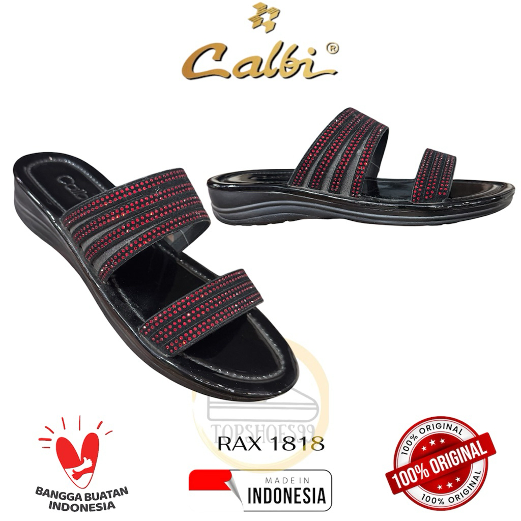 Sandal Calbi Wanita Rax 1818 Merah Sandal Wanita Lebaran