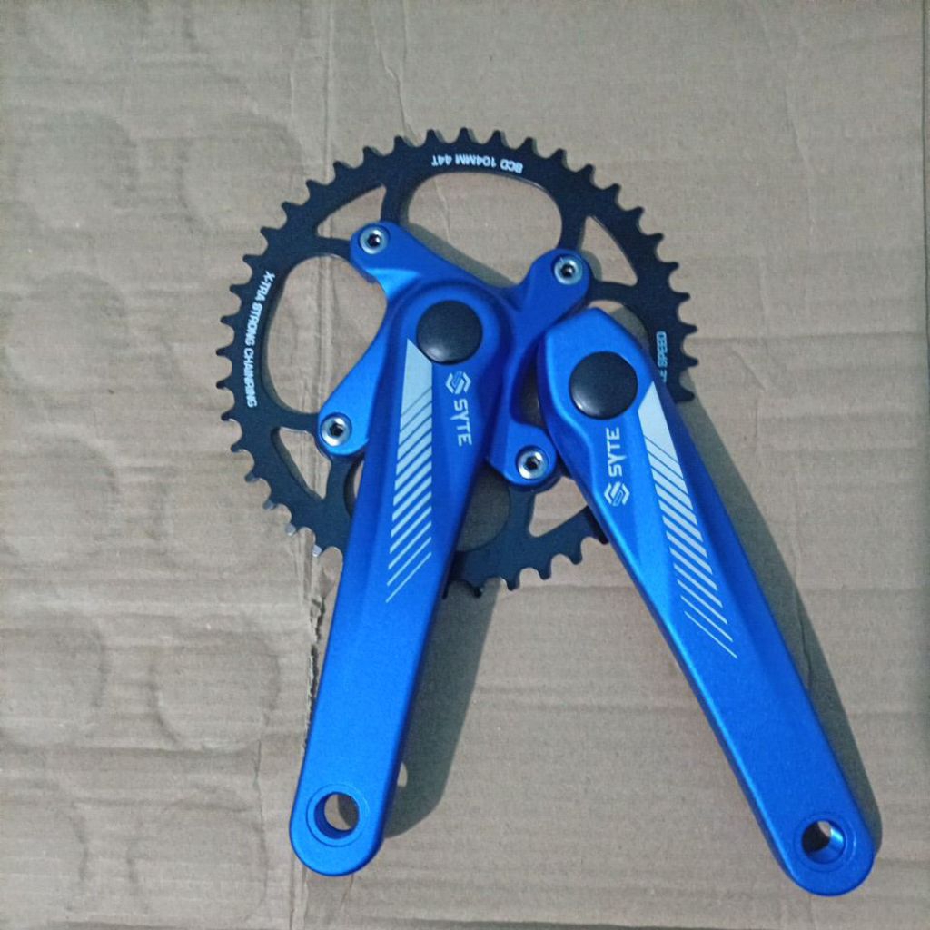 Crank Sepeda HT1 Syte Biru Piringan Hollowtec 1 Syte BIRU