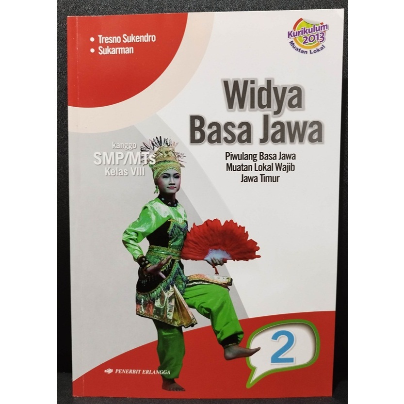 Buku Paket Pelajaran Bekas Erlangga Widya Basa Jawa SMP Kelas 8