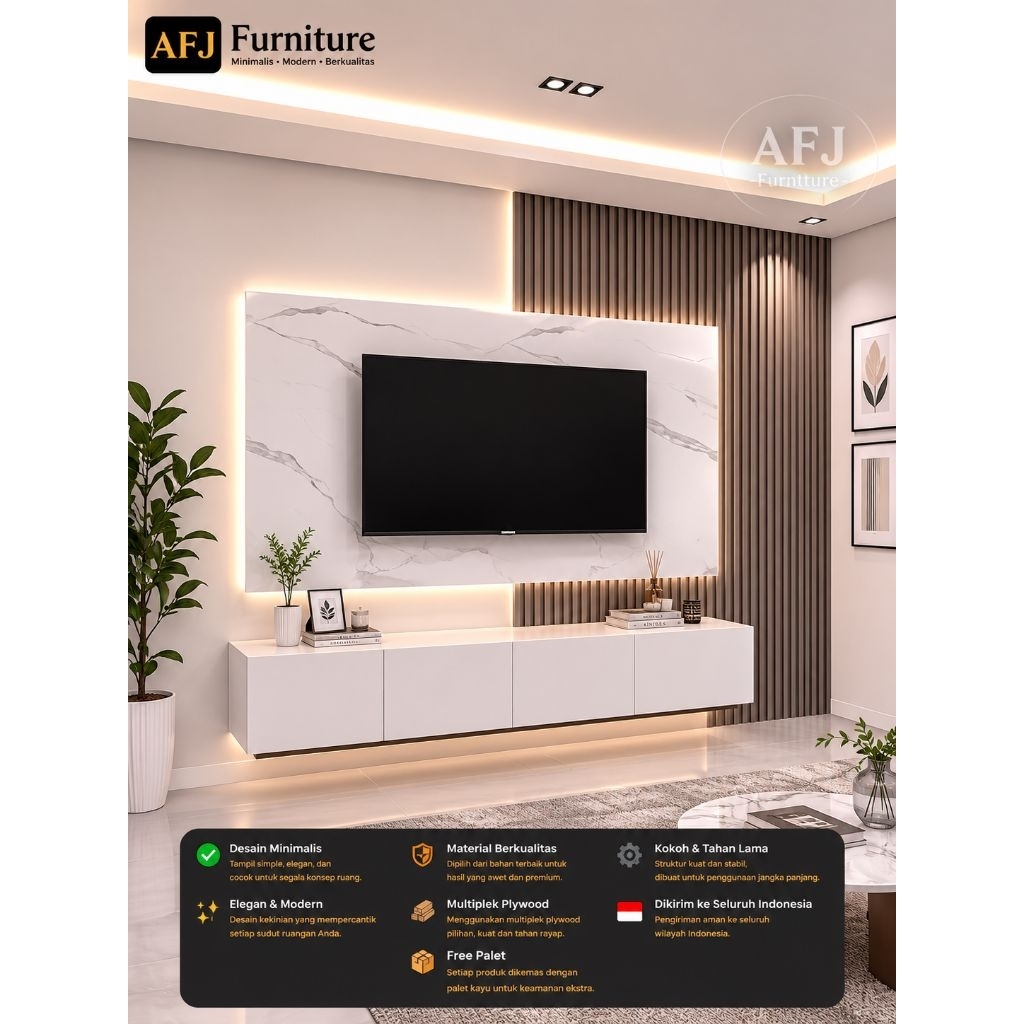 Backdrop Tv Minimalis Modern