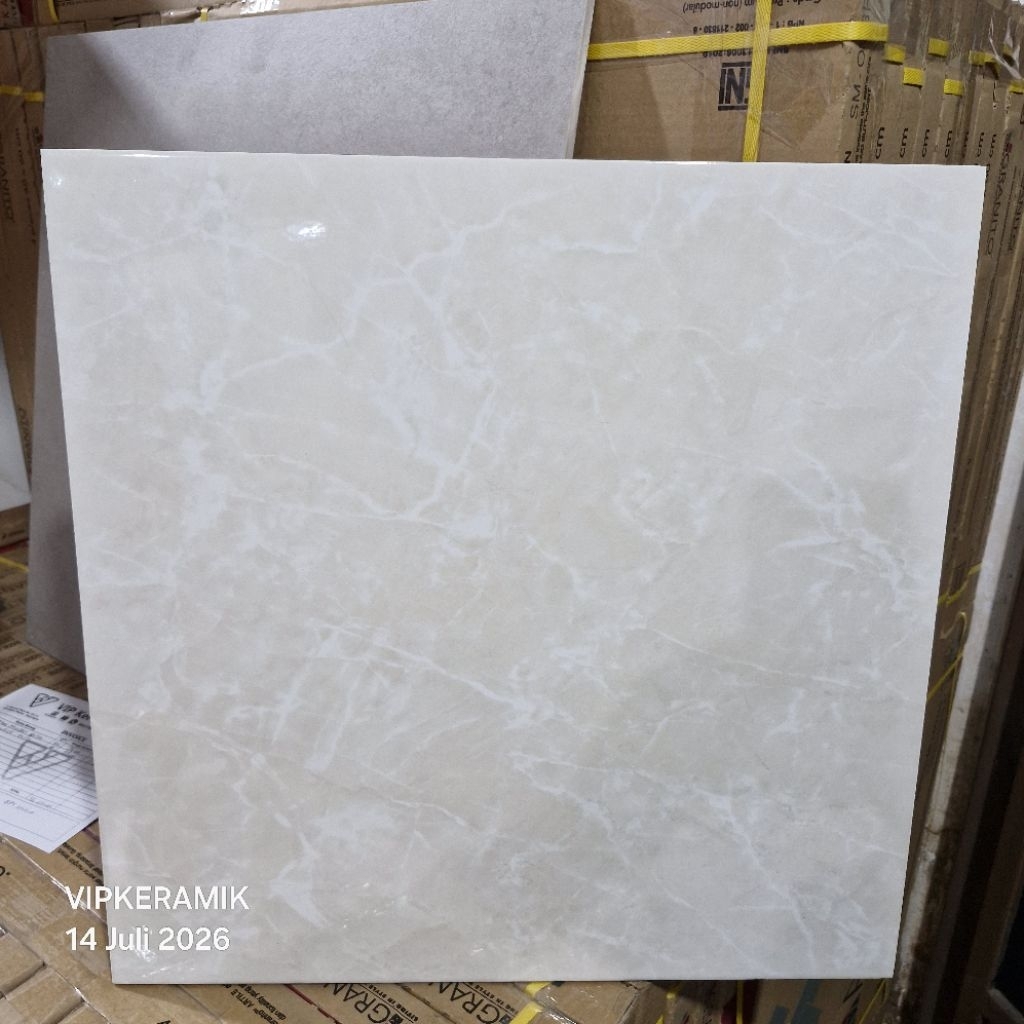 KERAMIK LANTAI GLOSSY JUPITER NEPAL BEIGE 50X50 KW2