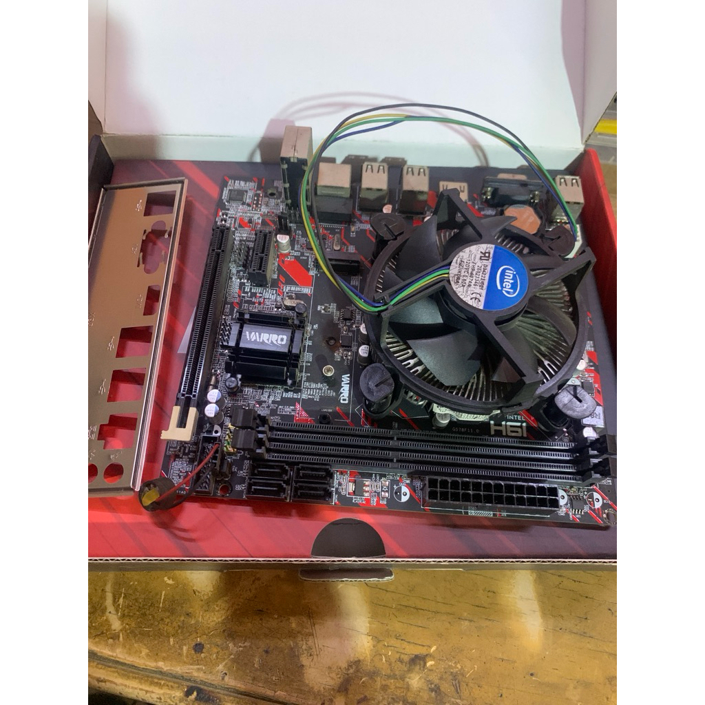 motherboard varro h61 proc i5 normal psu casing built up