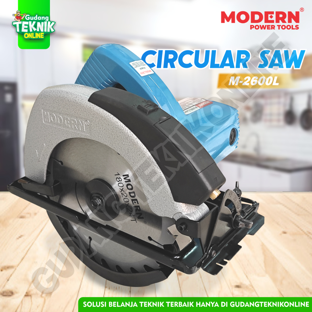 Modern M-2600L / M2600L / Circular Saw Modern M 2600 L Mesin Potong Gergaji Kayu 7" Modern M 2600L